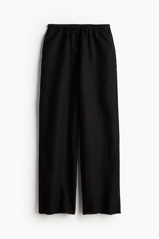 H & M - Linen-blend Pants - Black | H&M (US + CA)