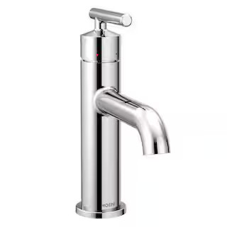 MOEN Gibson Single Hole Single-Handle Bathroom Faucet with Drain Assembly in Chrome 6145 - The Ho... | The Home Depot