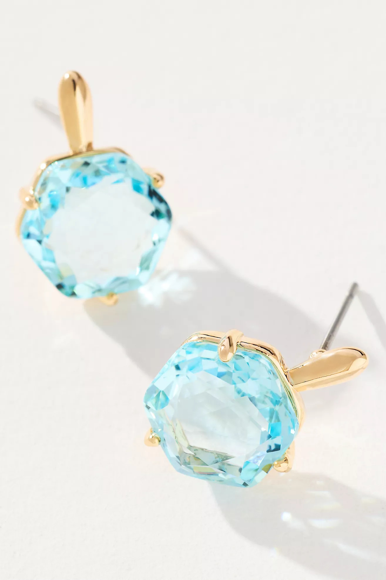 Hexagon Stone Post Earrings | Anthropologie (US)