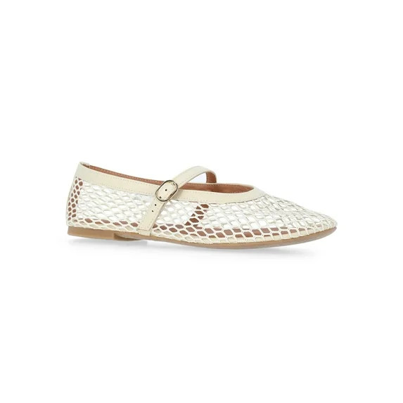 No Boundaries Women’s Mesh Mary Jane Flats | Walmart (US)
