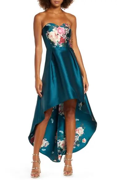 Brie Strapless High/Low Gown | Nordstrom