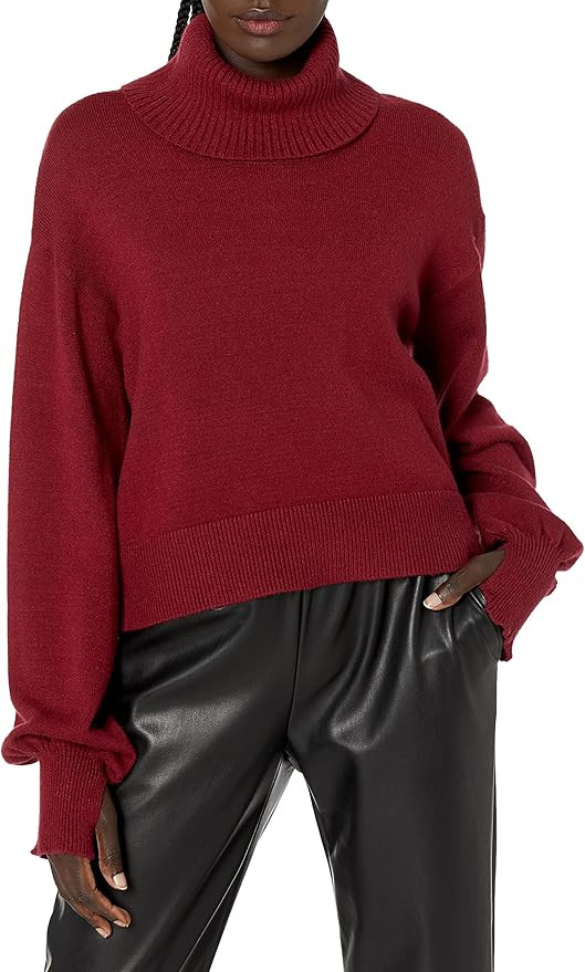 The Drop Women's @lucyswhims Side Button Cropped Turtleneck Sweater | Amazon (US)