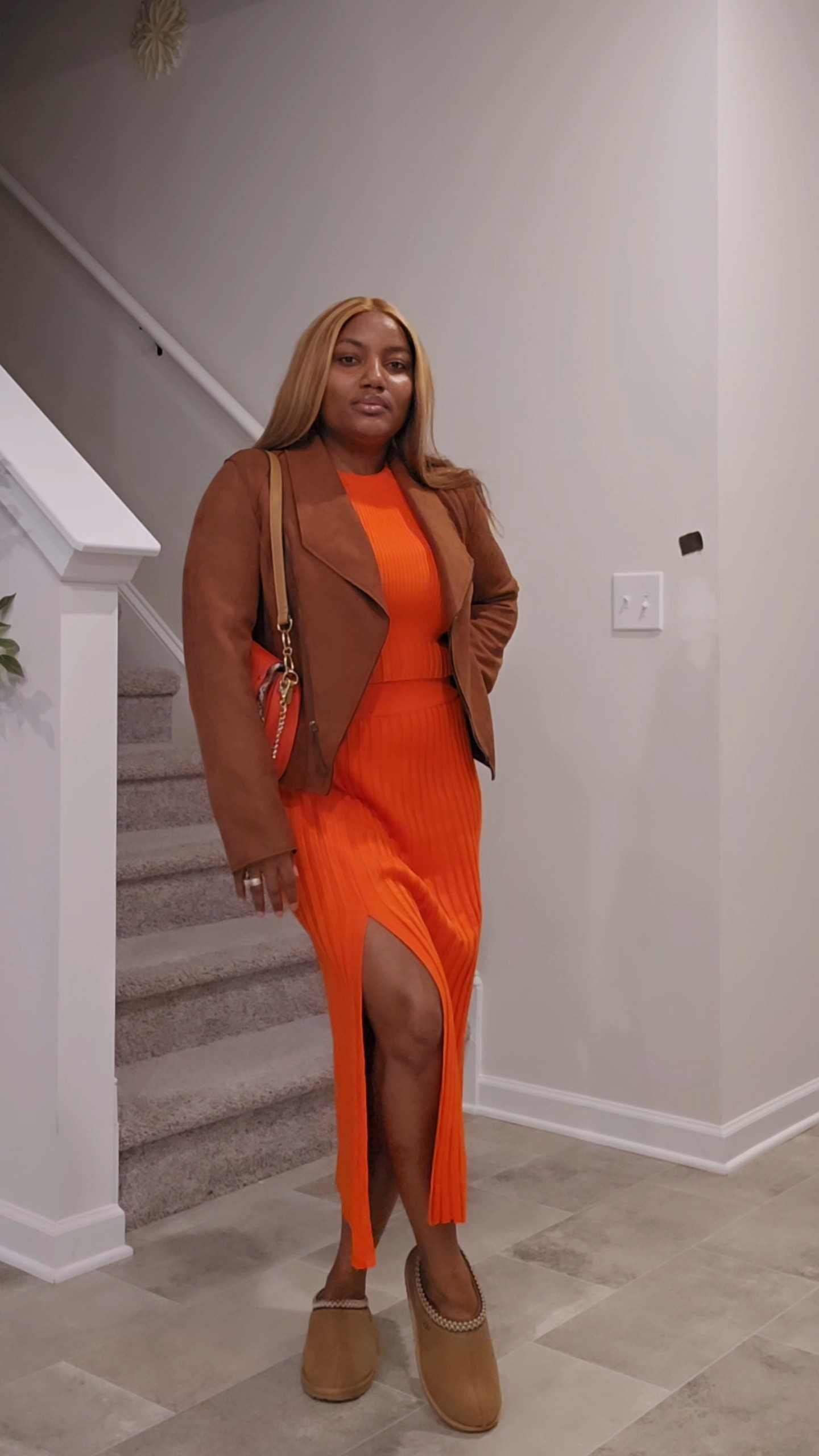 Let's go have launch! #GRWM for launch yall. I found this beautiful set under $20. Yeah, you heard me. I said under $20. Not that she is beautiful, but comfy, dressy, nice and warm. Perfect for launch, coffee day, buffet etc. I paired her with my Tasman II Sleppers, Suede Jacket, and my very old Call it Spring shoulder bag. NB: please size her down, she is super strechy. I am wearing size S and i am 149lb. She has different color grab the one on your taste lol. 

#LTKU #LTKOver40 #LTKdayinmylife