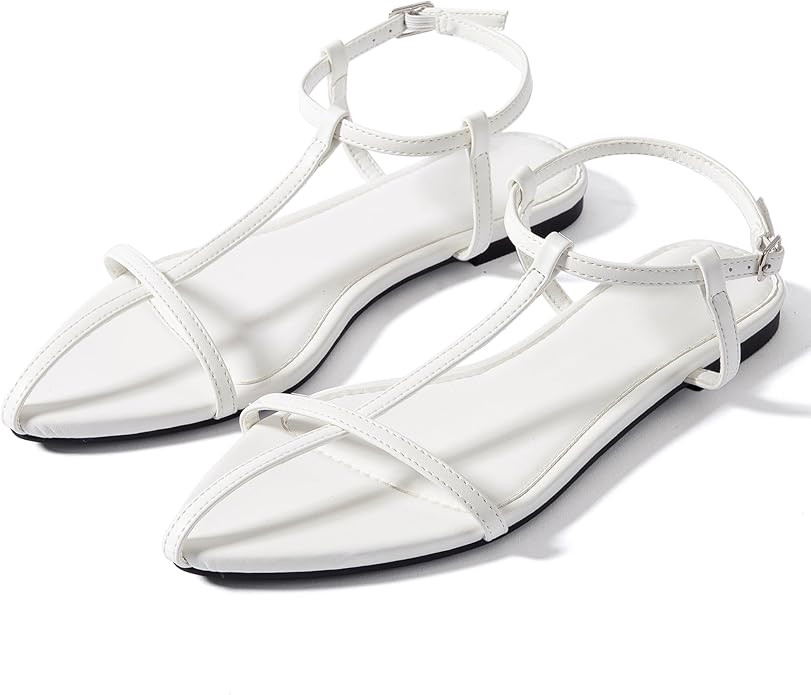 N.N.G Women Flat Sandals Dressy Srtappy Slingback Mules Cute Evening Vegan Leather Gladiator Desi... | Amazon (US)