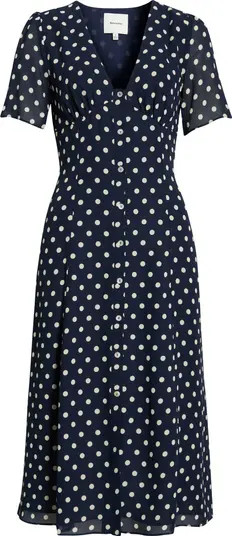 Lise Polka Dot Chiffon Dress | Nordstrom