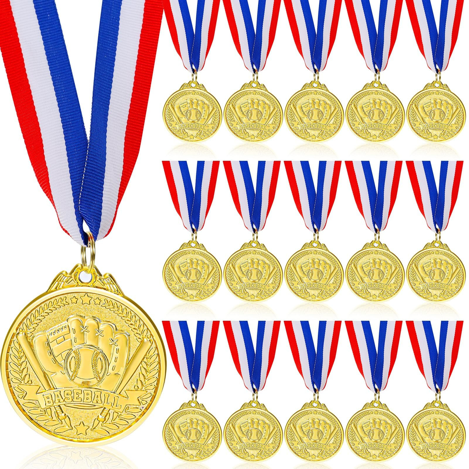 TTQ 16 PCS Baseball Medals for Kids Baseball Award Medals with Neck Ribbon,Game Prize Medals for ... | Amazon (US)