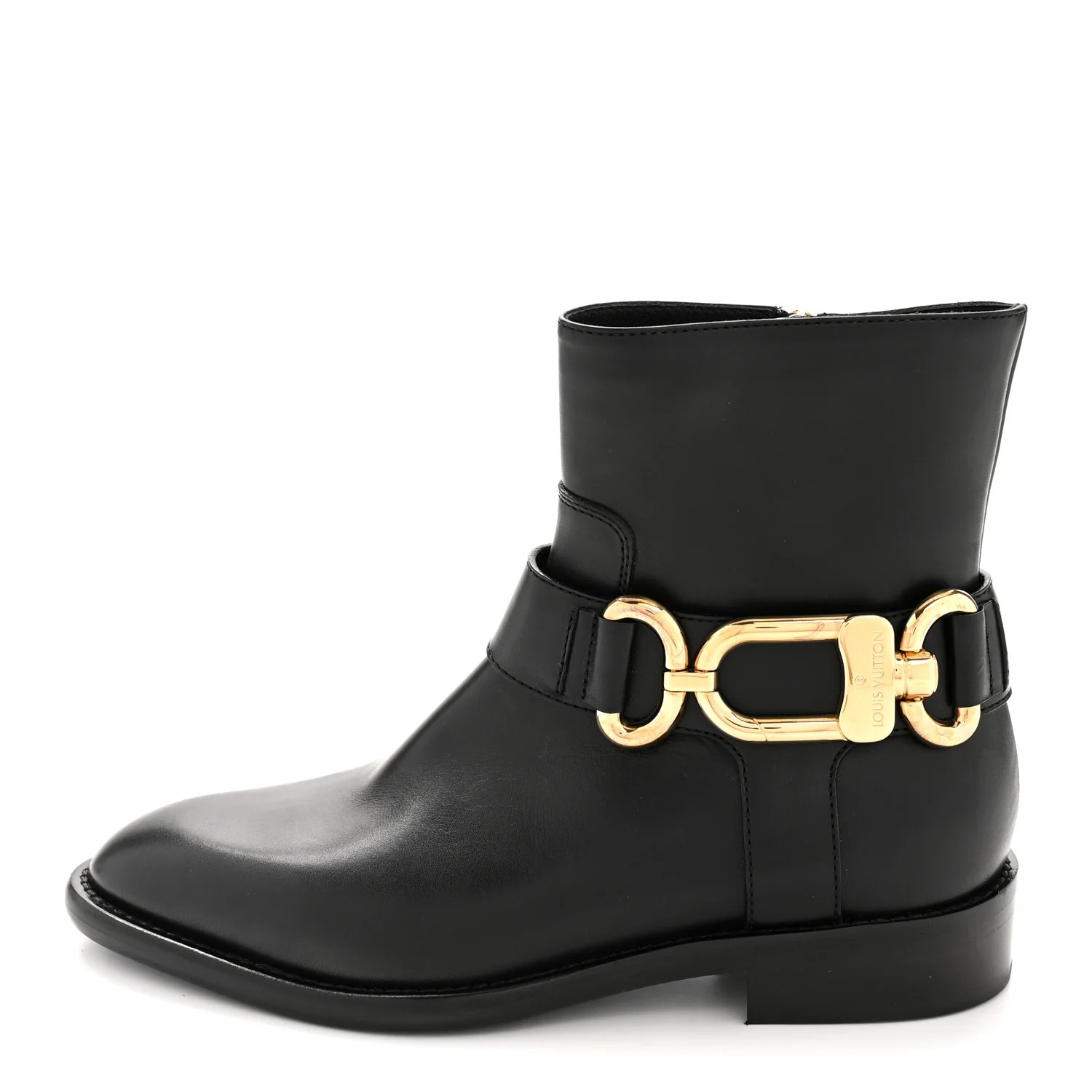 Calfskin Westside Flat Ankle Boots 37 Black | FASHIONPHILE (US)