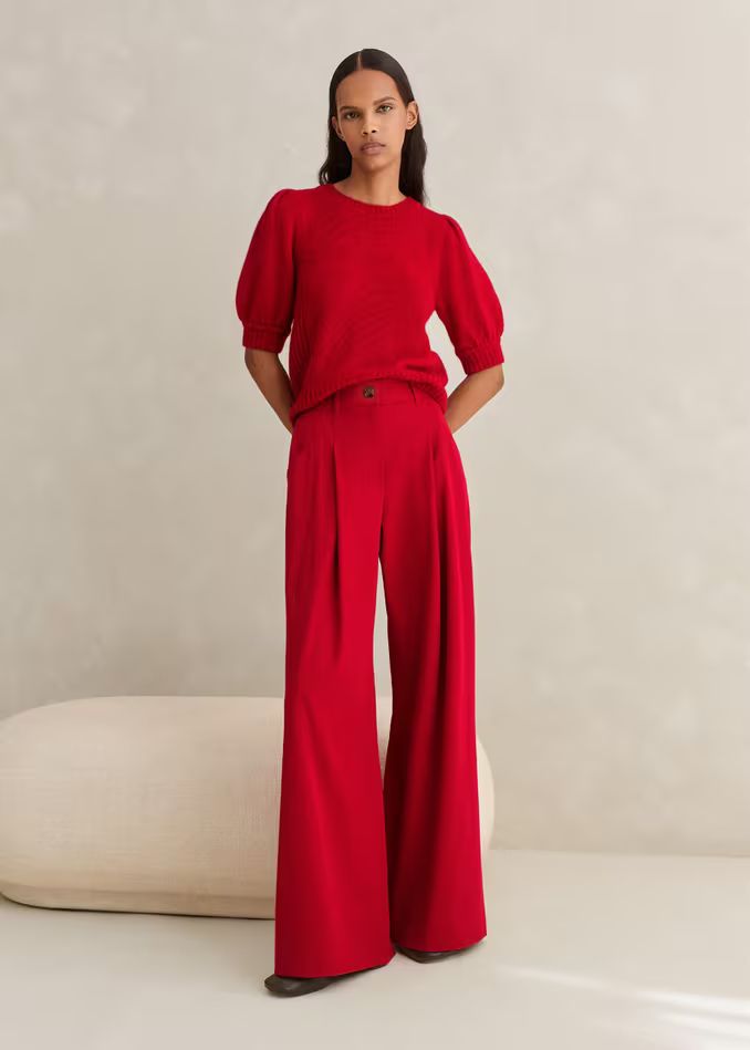 Statement Twill Wide-Leg Trouser | ME+EM Global (Excluding US)