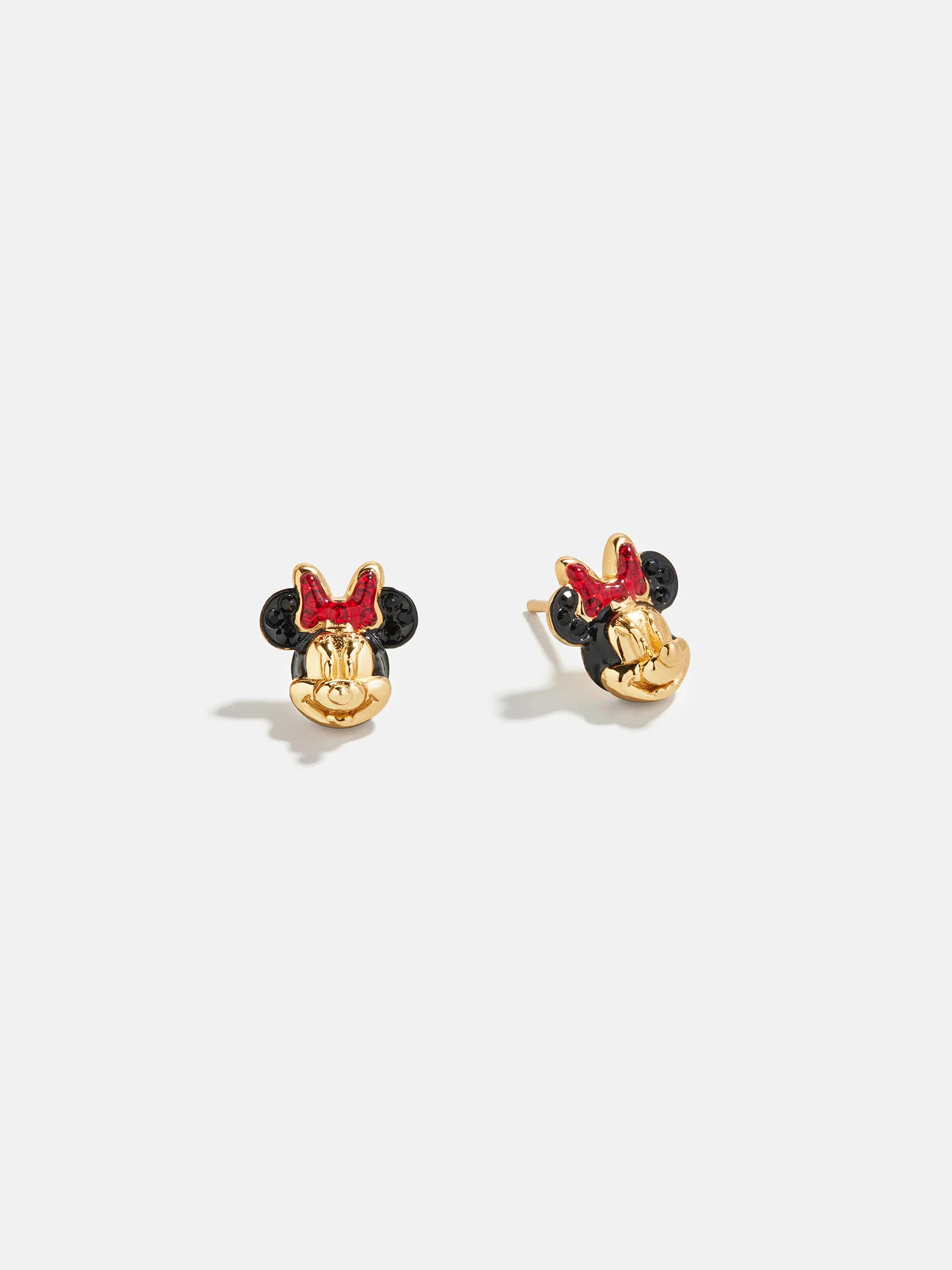 Disney Minnie Mouse 18K Gold Plated Sterling Silver Crystal Studs - Minnie Mouse | BaubleBar