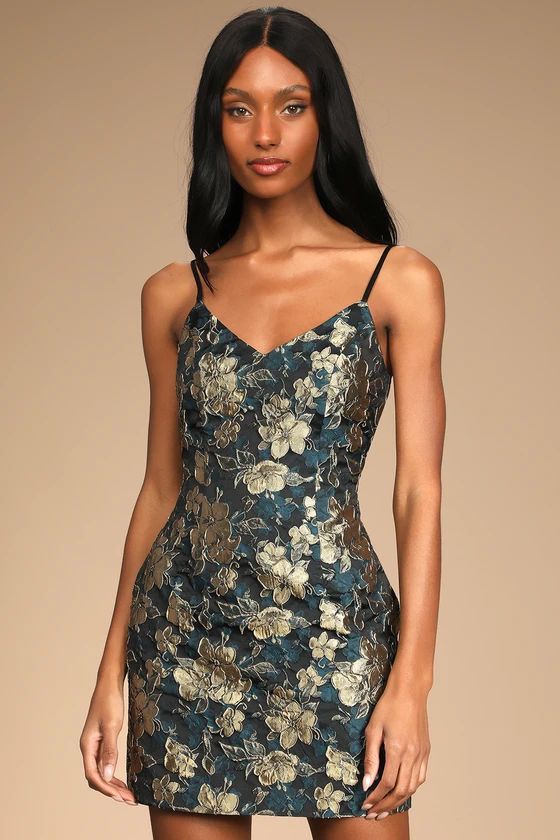 Never-Ending Love Black Floral Jacquard Sleeveless Mini Dress | Lulus (US)