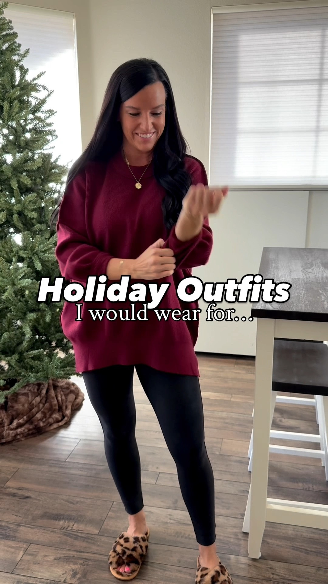 4 Casual Holiday Outfits with Amazon tops I’d wear November-December! 🦃 🎄

SIZE and FIT details: (I’m 5’5” and usually wear a 4/27 to reference.)
• OUTFIT 1- Maroon “wine red" oversized pullover + leggings for hosting at home: comes in many colors and I sized up to a M for a more oversized fit. It is nice & long to wear with your favorite leggings! (I am in my normal size S in the Spanx faux leather leggings.)
• OUTFIT 2- @glamake_official2 mesh top + Walmart jeans for a casual get together with friends or family: my kind of dressed up outfit! The top comes in more colors. The black wide leg jeans are just $27! 😍 I’m in my normal size 4/27.
• OUTFIT 3- Sweater top + wide leg jeans for a brunch and/or shopping day: this sweater top is cute on its own or layered under like this with a fitted long sleeve tee. Both tops fit is TTS, I’m in a S. The baggy wide leg blue jeans are so comfortable and trendy. I’m in a 4/27. 
• OUTFIT 4- Red oversized puffer vest + leggings for last minute errands: looks like FP with an Amazon price! Many color options! Would make a great gift, too! Fit is TTS, I’m in a S. The leggings fit TTS, I’m in a S. 
• All pairs of shoes and slippers fit TTS.
• Necklace is @madisonjamesjewelry


@amazonfashion @amazon #amazon #amazonfinds #amazonfashion #casualstyle #thanksgivingoutfits #holidayoutfits #amazonfashionfinds #Itkfindsunder50 #Itkholidaystyle #Itktravel #Itksalealert #winteroutfits

#LTKCyberWeek #LTKOver40 #LTKHoliday
