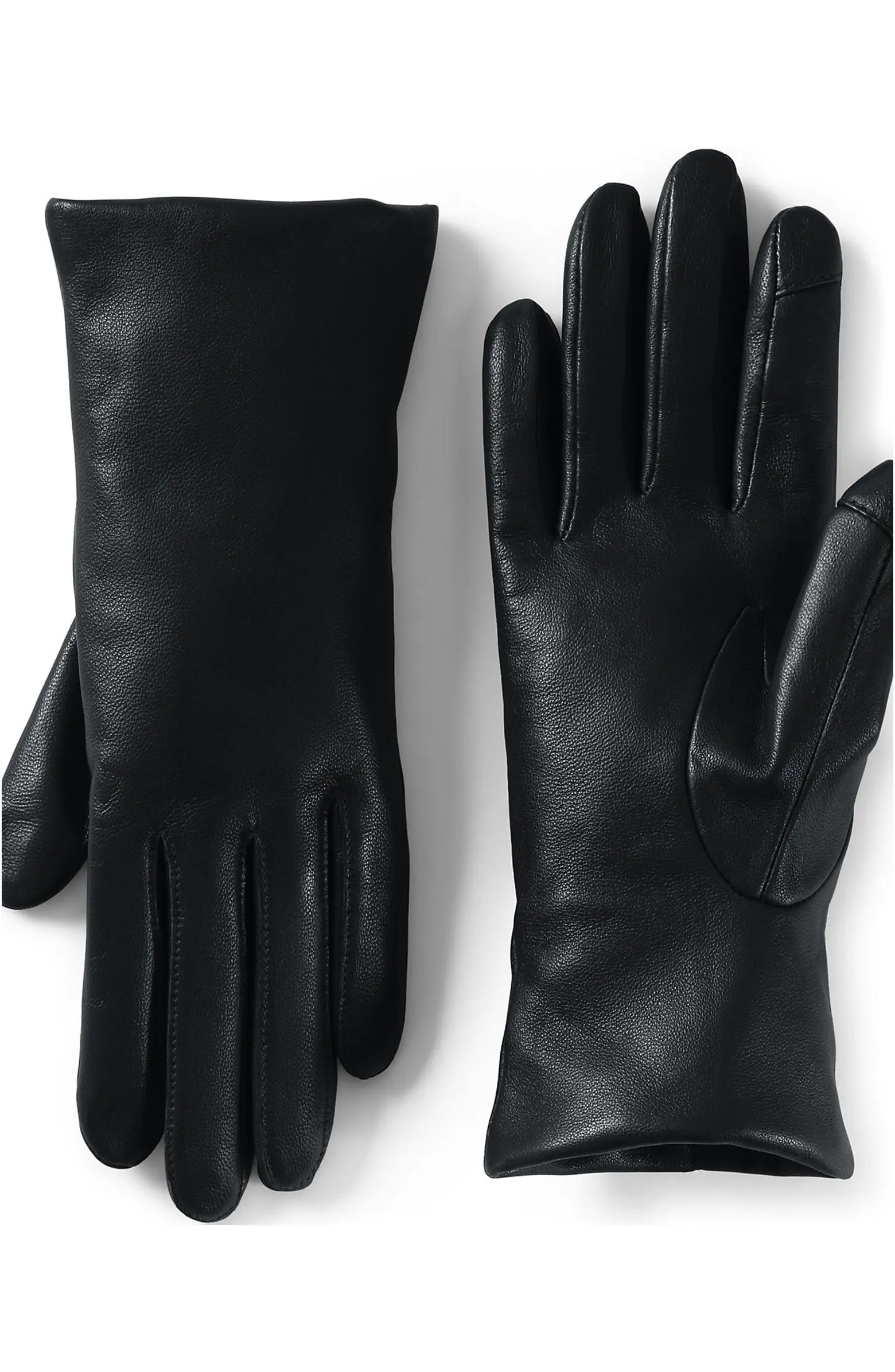 EZ Touch Screen Cashmere Lined Leather Gloves | Nordstrom
