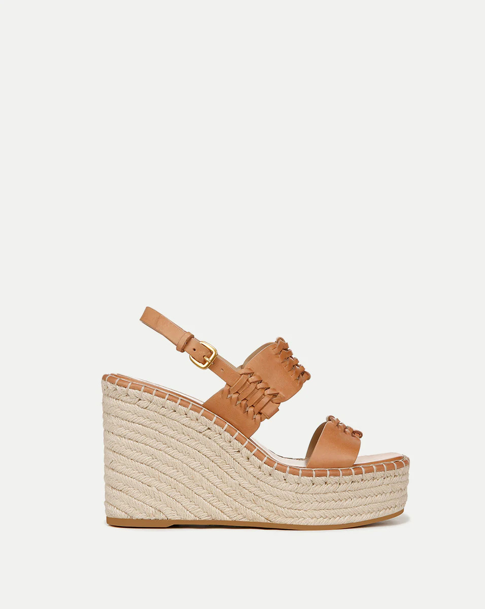 Riya Raffia Wedge Sandal | Veronica Beard