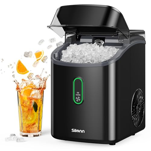 Silonn Nugget Ice Maker Countertop, Pebble Ice Maker with Soft Chewable Ice, Ready in 6 Mins, 34lbs Per Day, One-Click Operation Ice Machine with Self-Cleaning, for Home, Kitchen, Party, RV, Camping | Amazon (US)