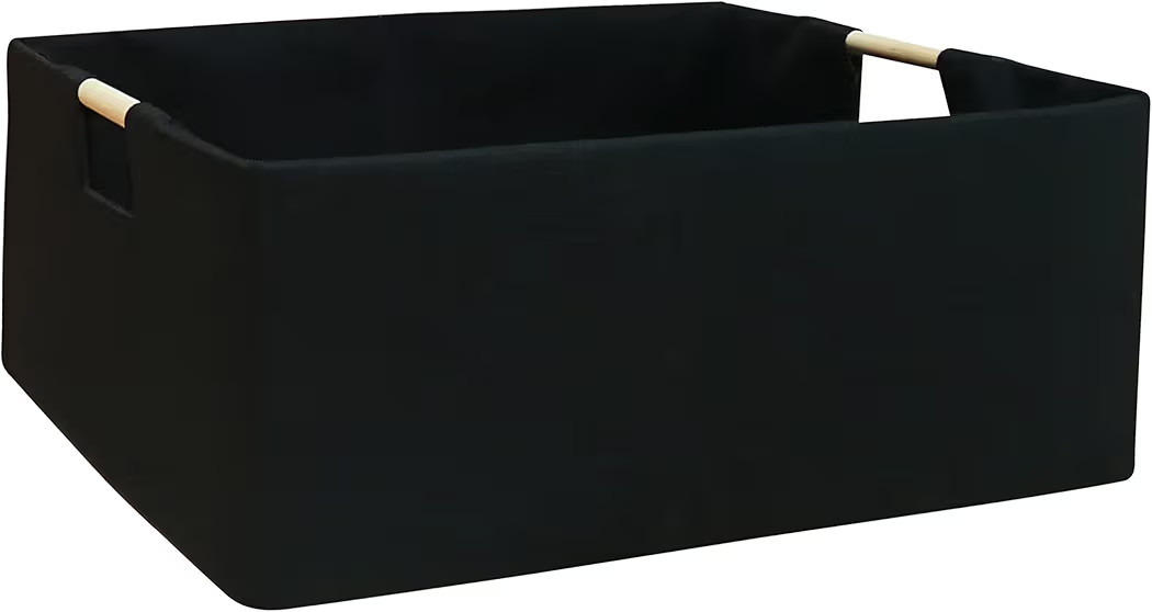 FUULOXE Storage Bin for Shelves Rectangle Closet Baskets Foldable Box with Handles Black Storage ... | Amazon (US)