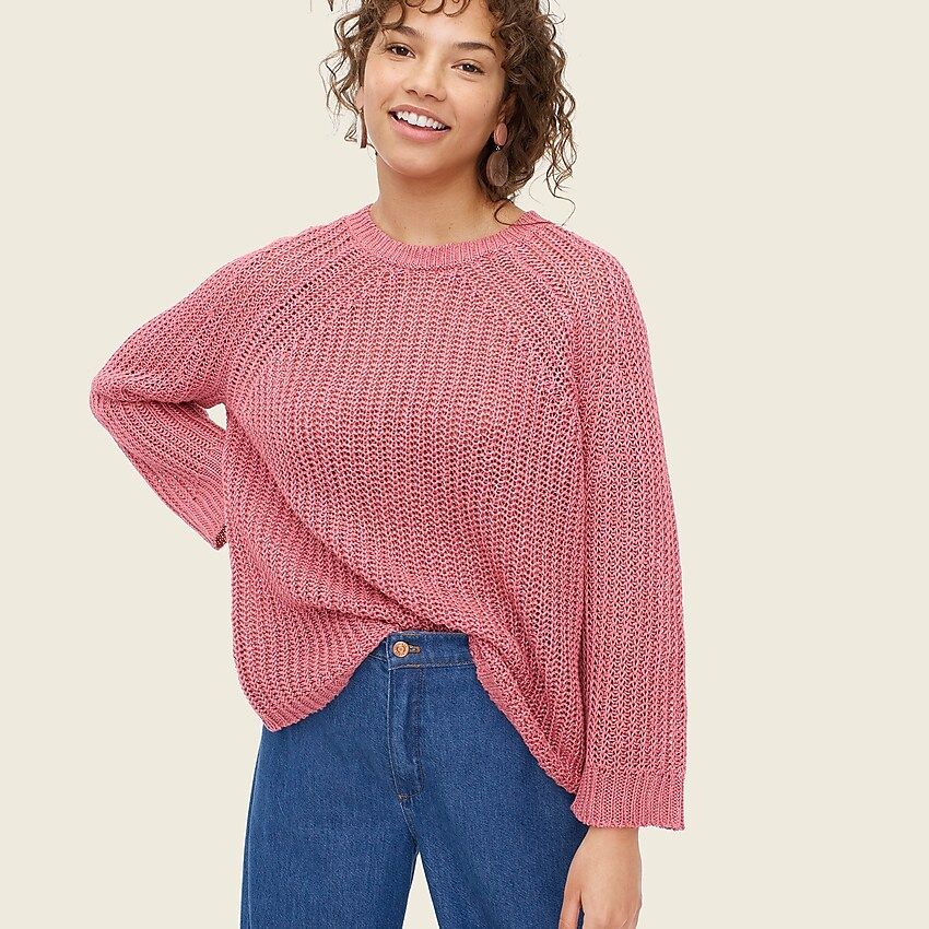 Relaxed-fit linen beach sweater | J.Crew US