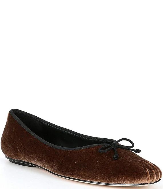 x Courtney Grow James Velvet Bow Ballet Flats | Dillard's