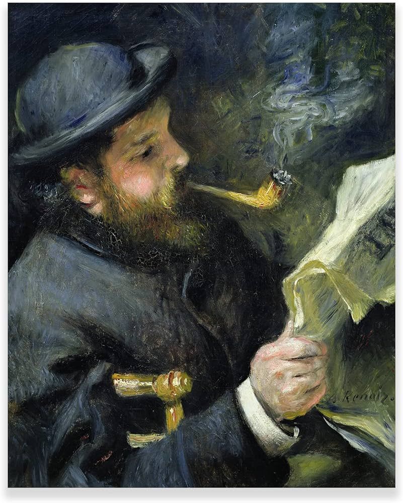 Portrait Monet in Hat - Artist Claude Monet Self-Portrait Print Poster - Classical Illustrations ... | Amazon (US)