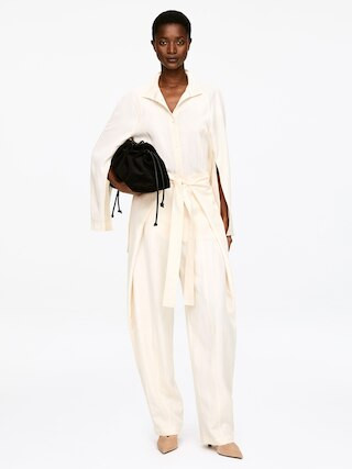 Wrap-Front Tailored Trousers \u2013 Off White \u2013 Women \u2013 ARKET GB | Arket UK