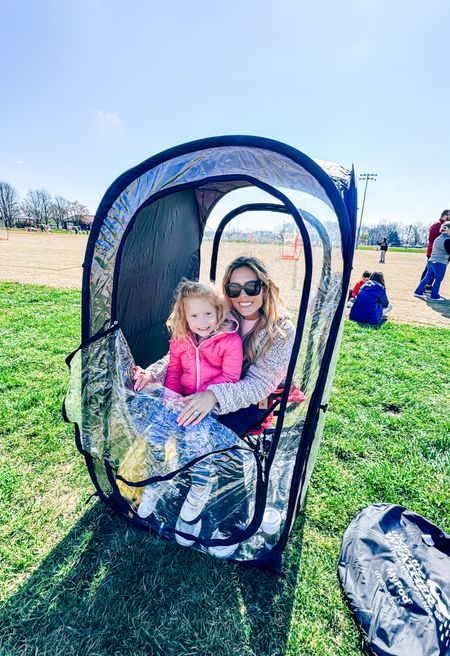 This weather pod kept us warm during soccer today 