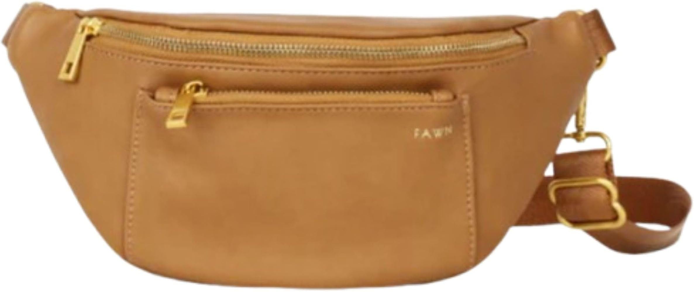 FAWN DESIGN The Fawny Pack Tan Fanny Pack, Fanny Pack for Women Crossbody Bag, 2 Pockets and 6 In... | Amazon (US)