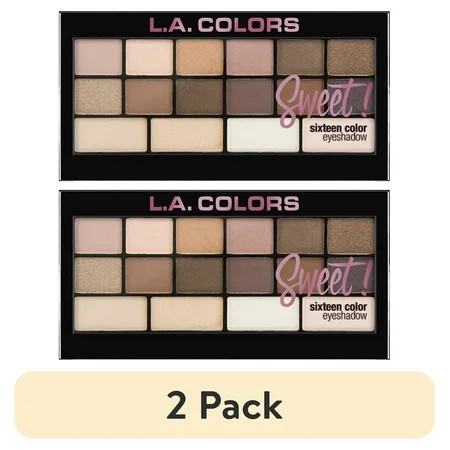 (2 pack) L.A. COLORS Sweet 16 Eyeshadow Palette Charming 0.71 oz | Walmart (US)