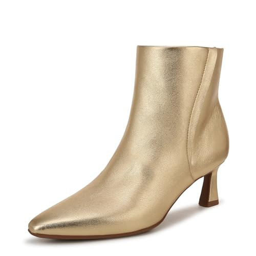 Naturalizer Women's Deesha Bootie Ankle Boot Dark Gold Leather 11 W | Amazon (US)