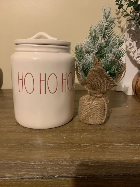Rae Dunn Medium Ho Ho Ho Christmas Cookie Jar | Etsy | Etsy (US)