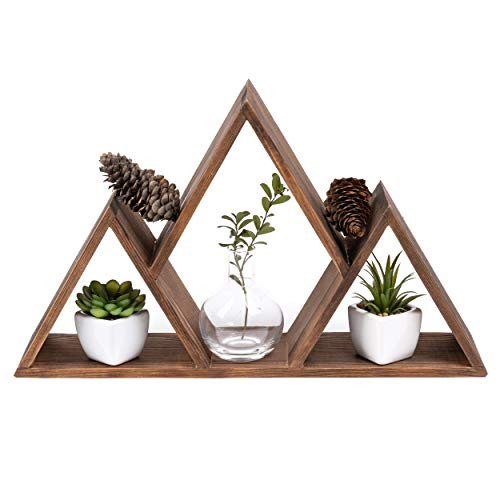 EverPine Mountain Floating Wall Shelf | Premium Real Pine Wood Home Shelving | Rustic Triangle Desig | Amazon (US)