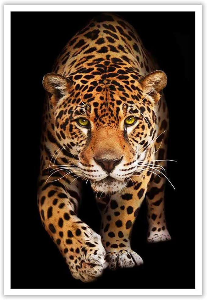 Modern And Trendy Leopard Jaguar Canvas Wall Art The Domineering Leopard Wild Animal Poster Pictu... | Amazon (US)