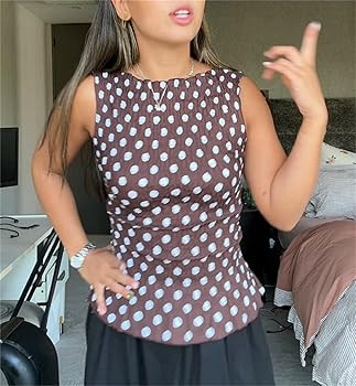 Women Shirred Tank Top Summer Smocked Tops Sleeveless Ruffle Hem Graphic Pleated Shirt Y2k Going ... | Amazon (US)