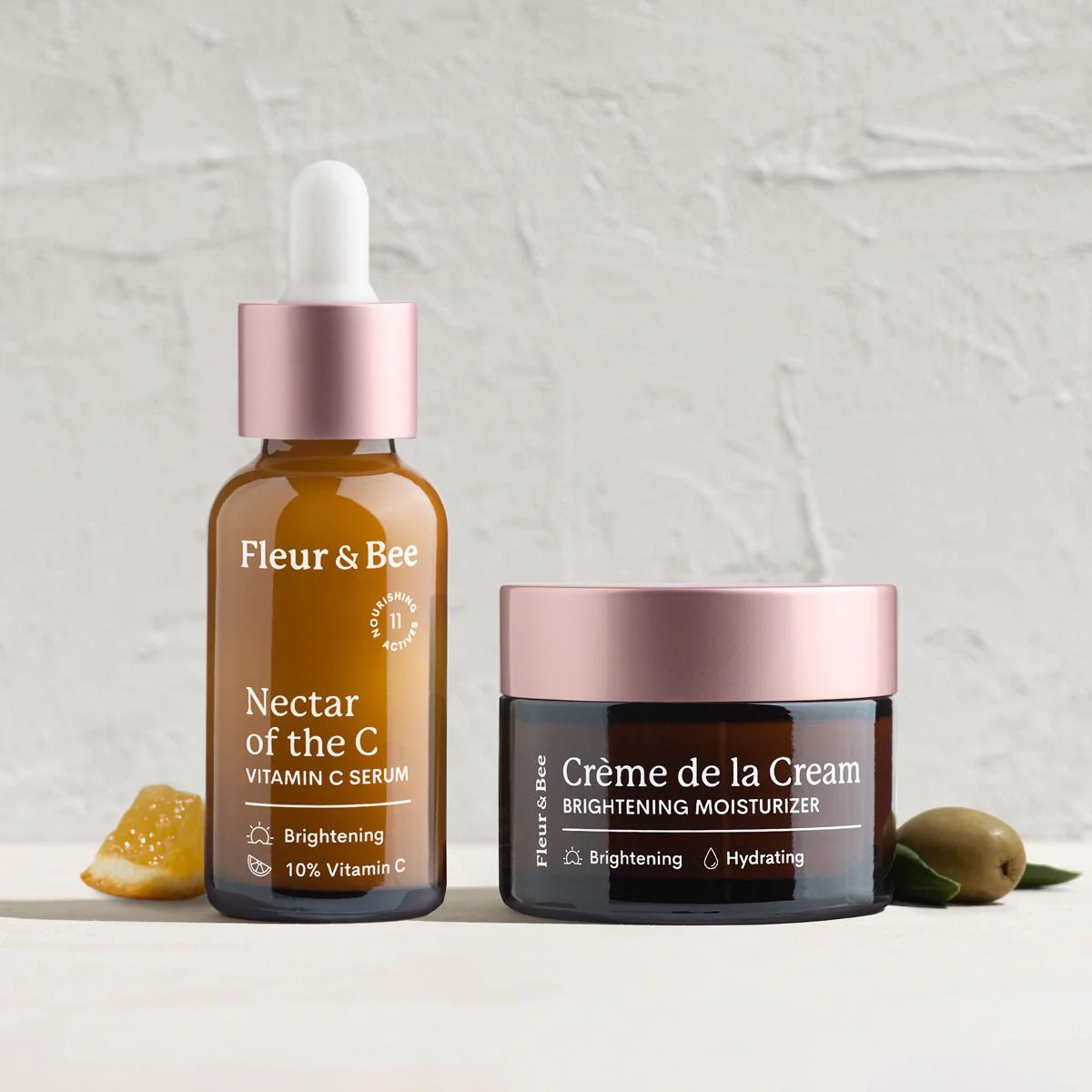 Serum + Moisturizer / Brightening Duo | $135 | Fleur & Bee
