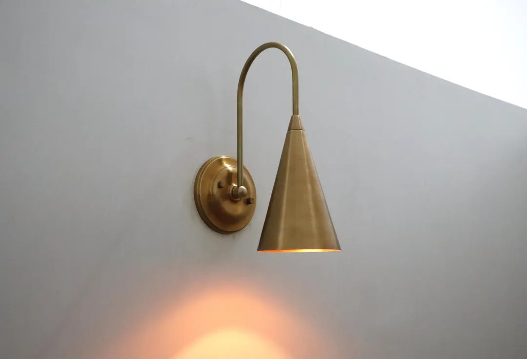 Handcrafted Raw Brass Wall Lamp Modern Industrial Lighting for Your Home - Etsy Canada | Etsy (US)