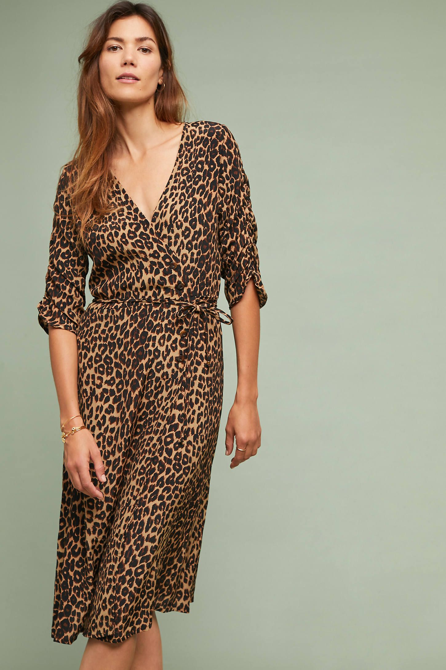 Faithfull Leopard Wrap Dress | Anthropologie (US)