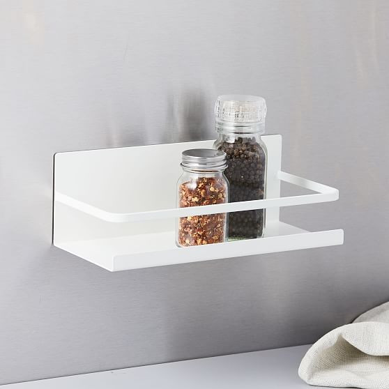 Plate Magnetic Spice Rack, White | West Elm (US)