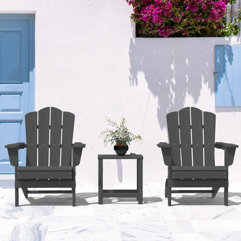 Wolak Foldable Outdoor Adirondack Chair (Set of 2) | Wayfair North America