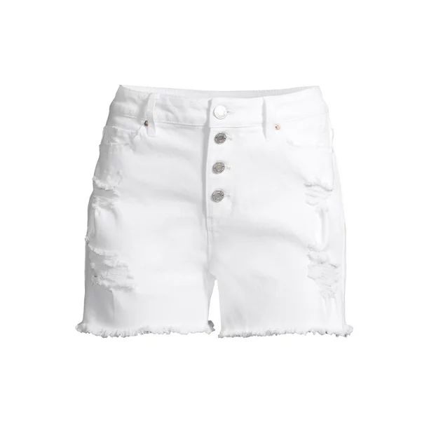 Time and Tru Women's Button Fly Denim Shorts | Walmart (US)