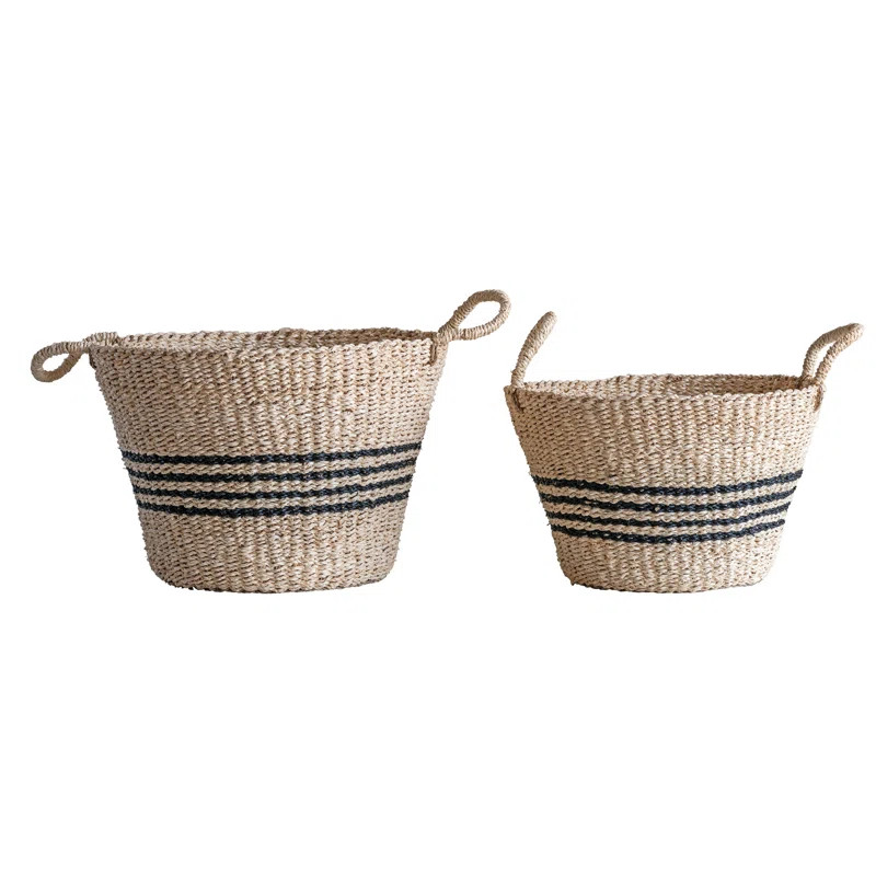 2 Piece Wicker/Rattan Basket Set | Wayfair North America