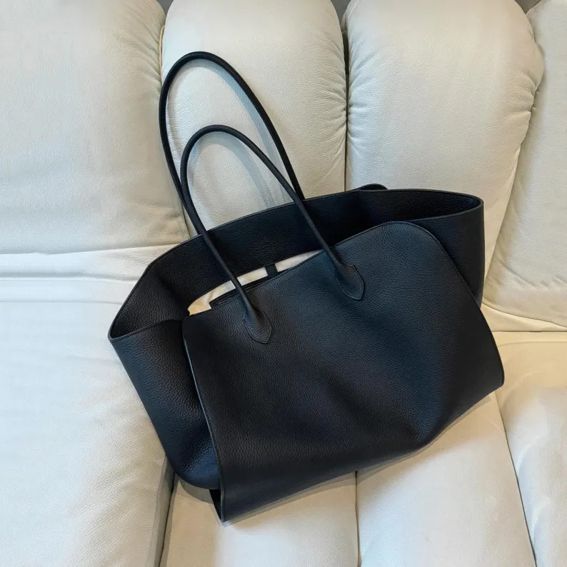 Large Leather Handbag, Genuine Leather Tote Bag, Minimal Design Top Handle Bag - Etsy | Etsy (Global)