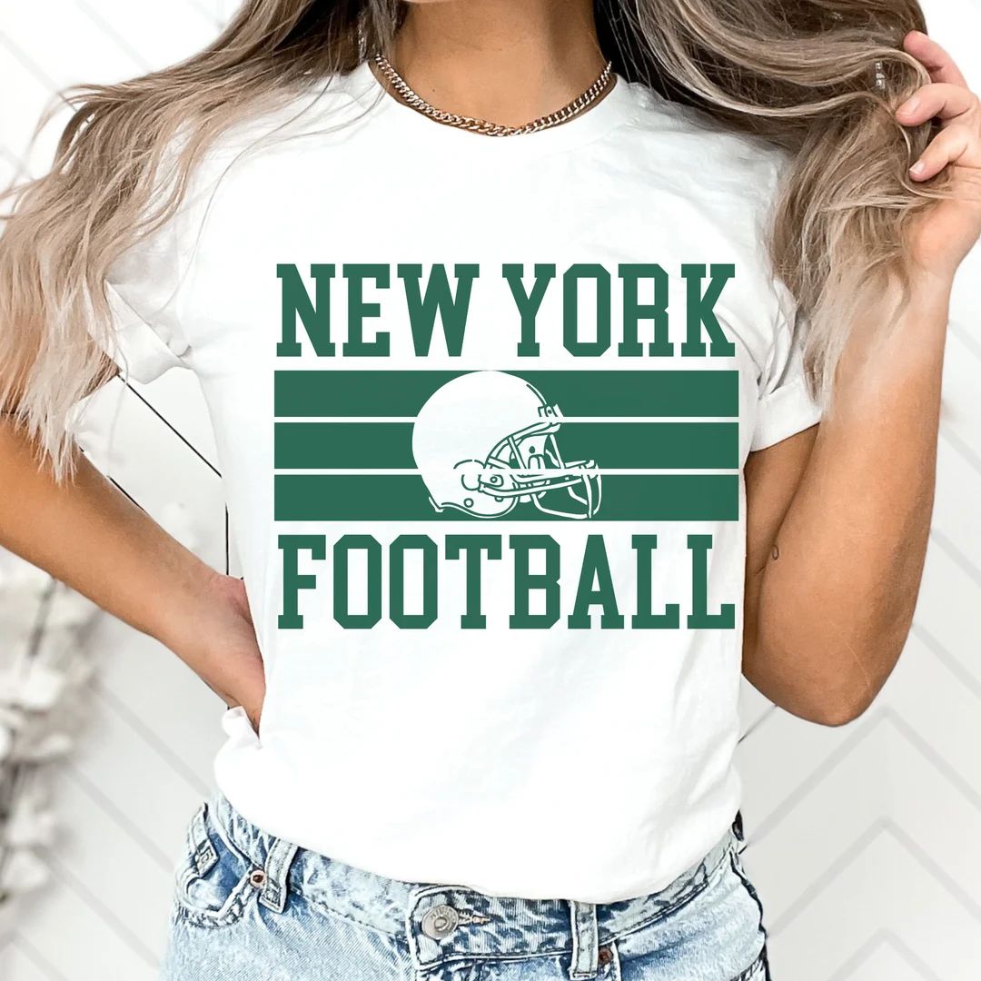 Vintage New York Football Shirt Jets Football Tshirt Retro - Etsy | Etsy (US)