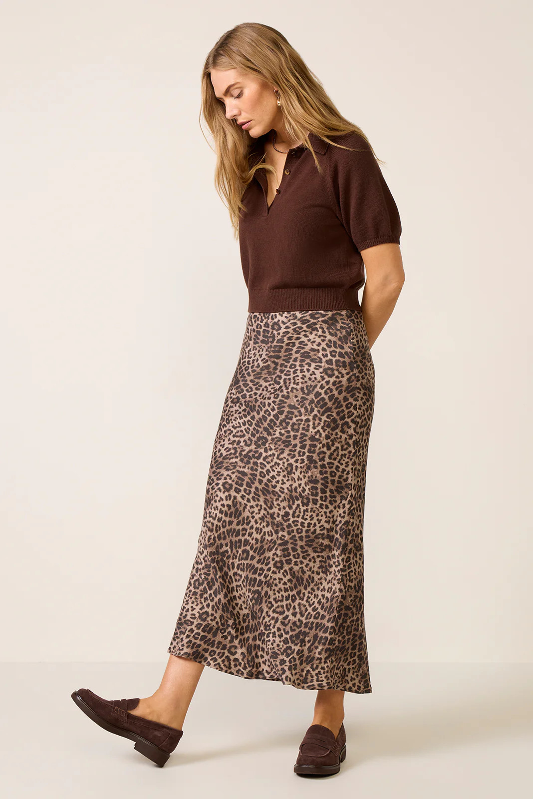 Z SUPPLY Women's Izabel Leopard Maxi Skirt, Size Small, Brown | Evereve
