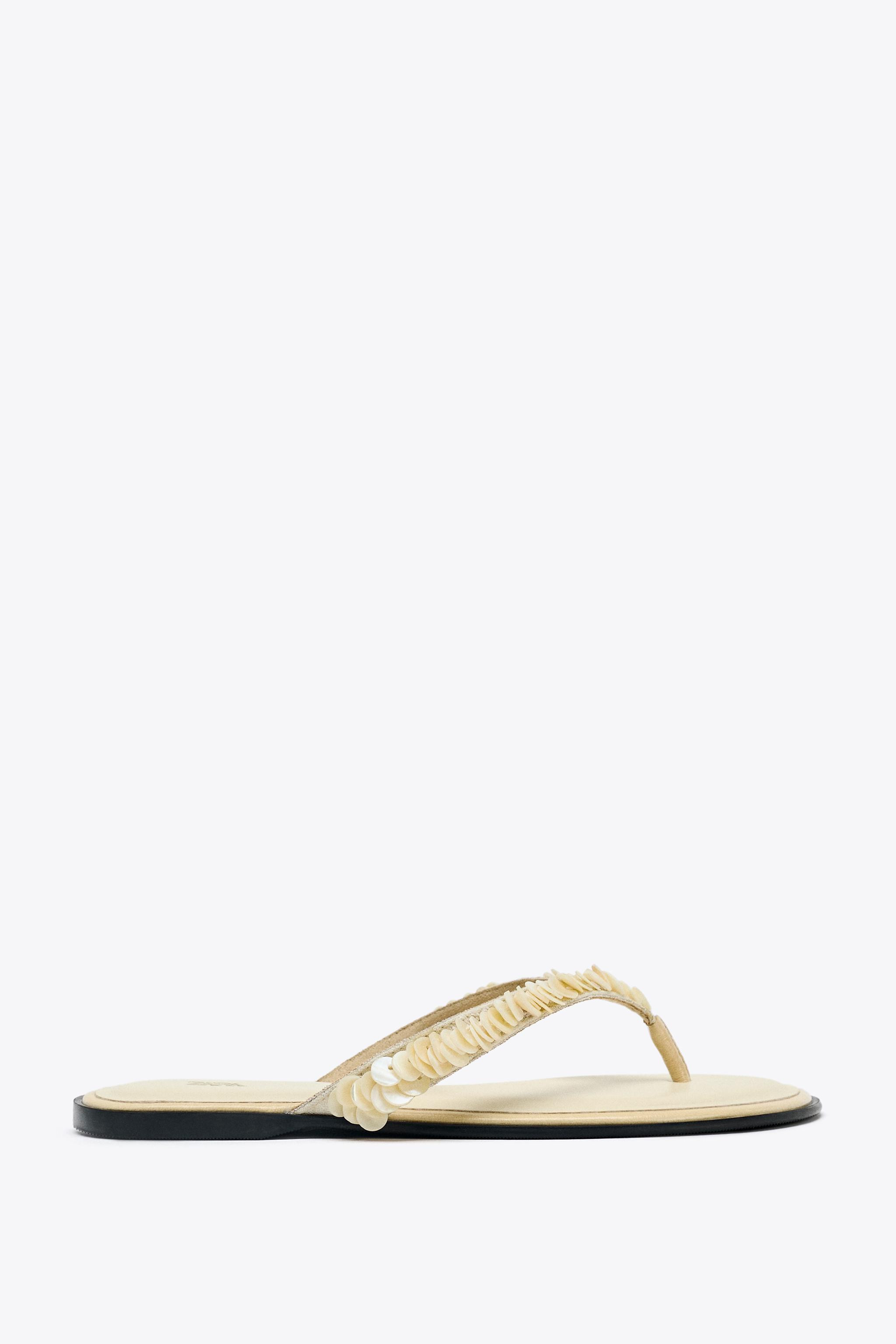 BEADED STRAP SANDALS | Zara UK