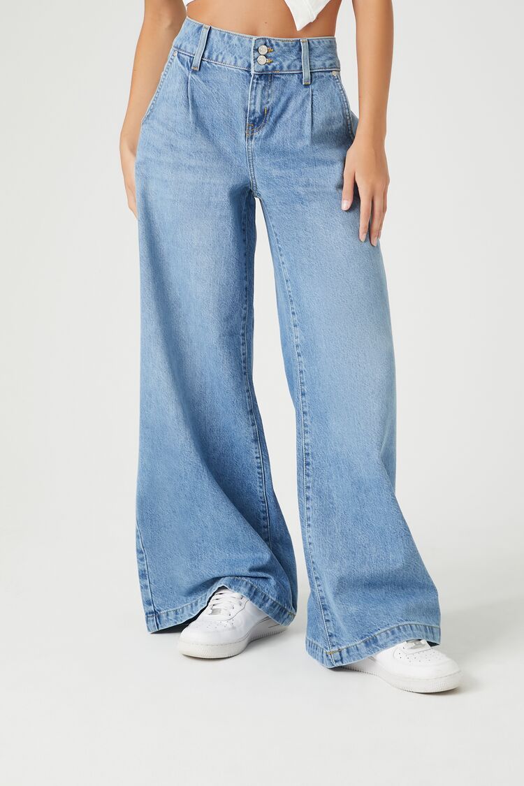 Mid-Rise Wide-Leg Jeans | Forever 21 (US)