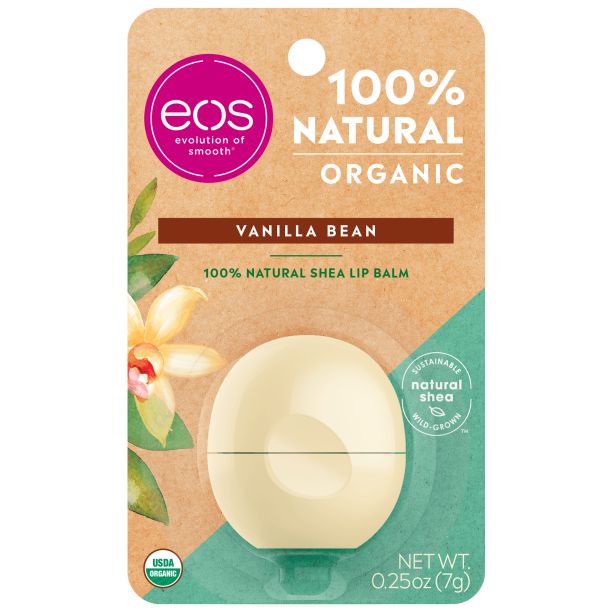 eos 100% Natural & Organic Lip Balm Sphere - Vanilla | 0.25 oz | Walmart (US)