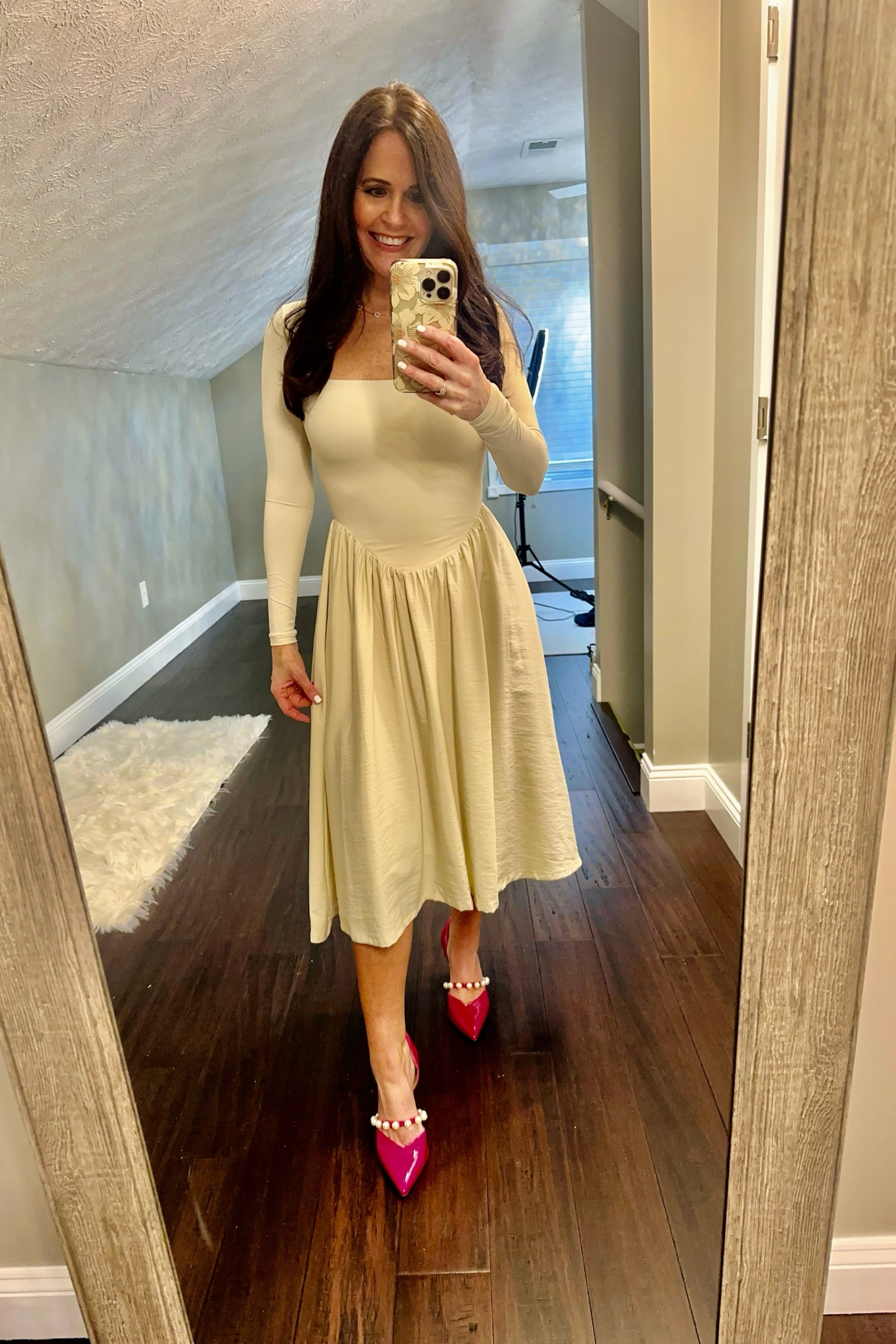 I’m 5’2 110 lbs wearing XS in dress
#midi #dress #amazon #events 

#LTKShoeCrush #LTKPetite #LTKFindsUnder50