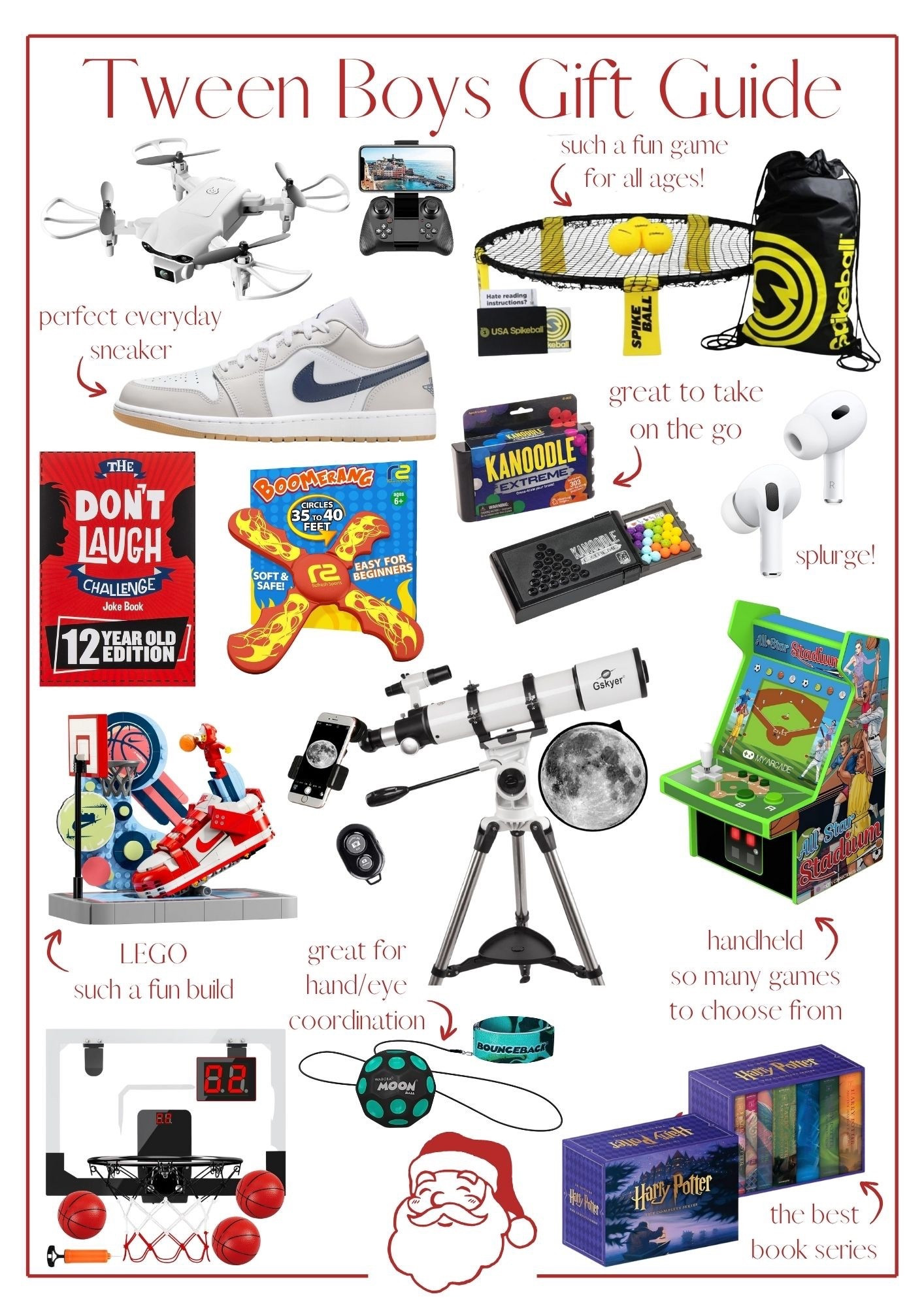 If you’re shopping for a tween or teenage boy this holiday season, I have found you some really fun ideas!! Games are always great and that Lego set looks like such a fun build! 

#LTKFamily #LTKFindsUnder50 #LTKGiftGuide