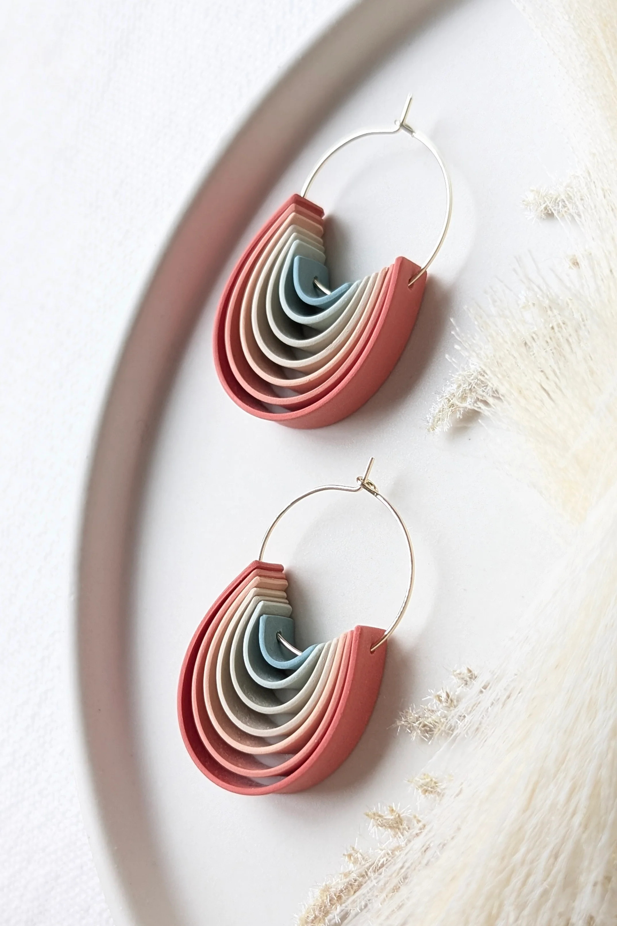 GOLD FILLED HOOPS - Ribbon Collection - Spring Palette #4 EXTENDED | Momo Studio