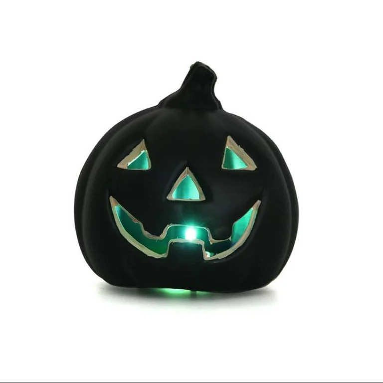 Mini LED Pumpkin Lights,12*12cm Halloween Novelty Flash Pumpkin Lantern Lamp for House Party Cree... | Walmart (US)