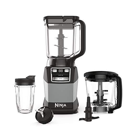 Ninja Blender, Compact Kitchen System, 1200W, 3 Functions for Smoothies, Dough & Frozen Drinks with Auto-IQ, 72-oz.* Blender Pitcher, 40-oz. Processor Bowl & 18-oz. Single-Serve Cup, Grey, AMZ493BRN | Amazon (US)