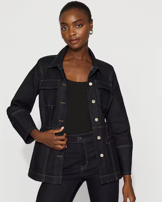 Petite Denim Utility Jacket | White House Black Market